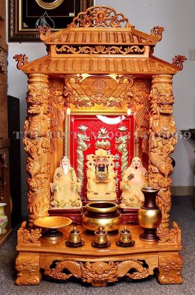 bàn thờ tài địa mái tháp