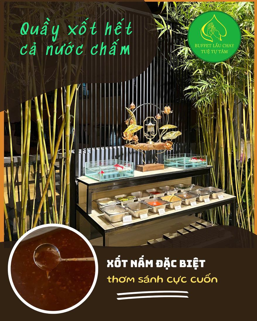 Quán Buffet Chay Hồ Chí Minh Thơm Ngon Giá Rẻ &#8211; Tuệ Tự Tâm