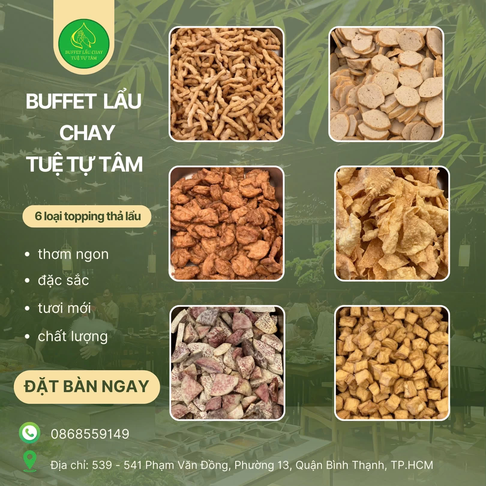 Một số loại topping thơm ngon của Tuệ Tự Tâm
