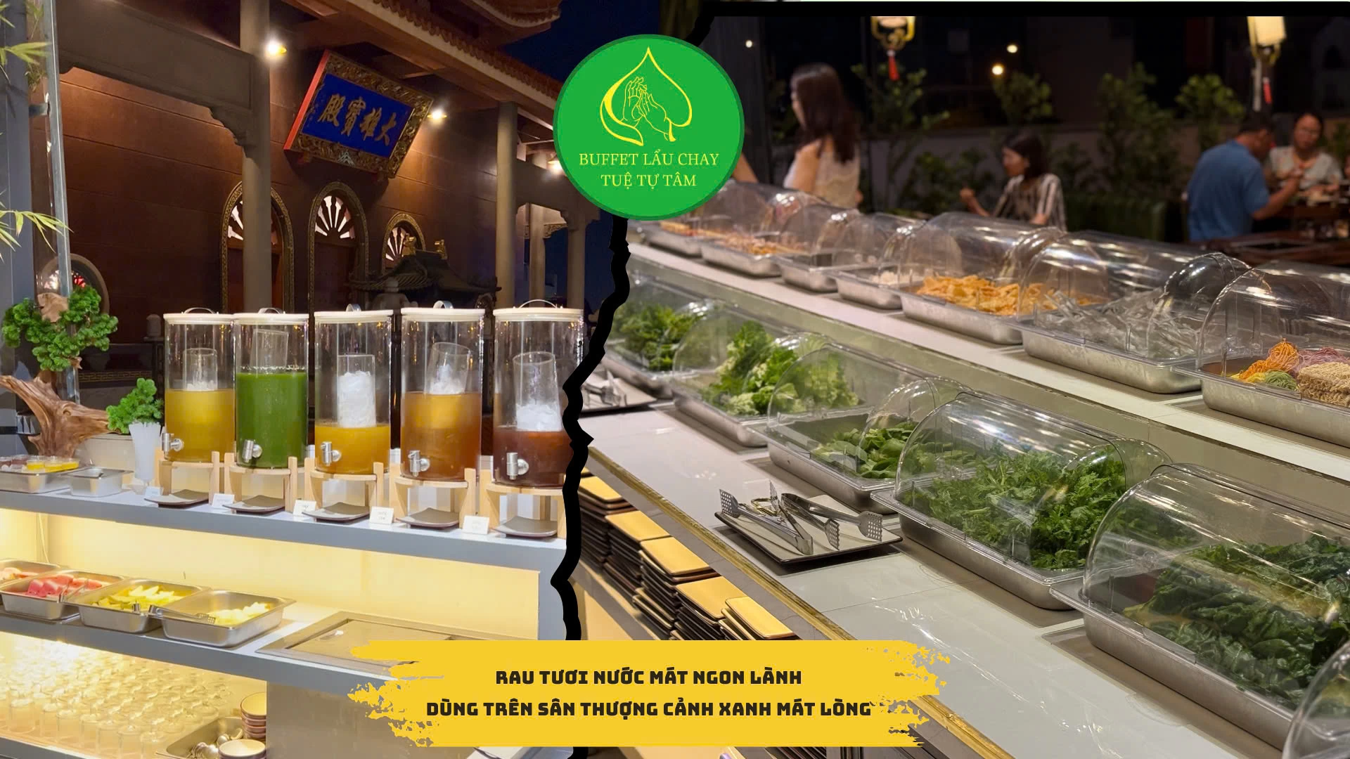 Thưởng thức ẩm thực chay thanh đạm trên sân thượng