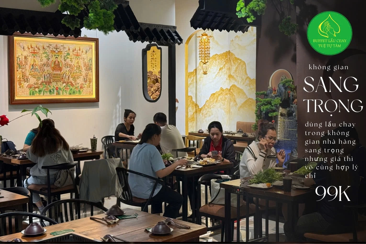 Ăn uống bổ dưỡng chỉ với 99K tại Tuệ Tự Tâm