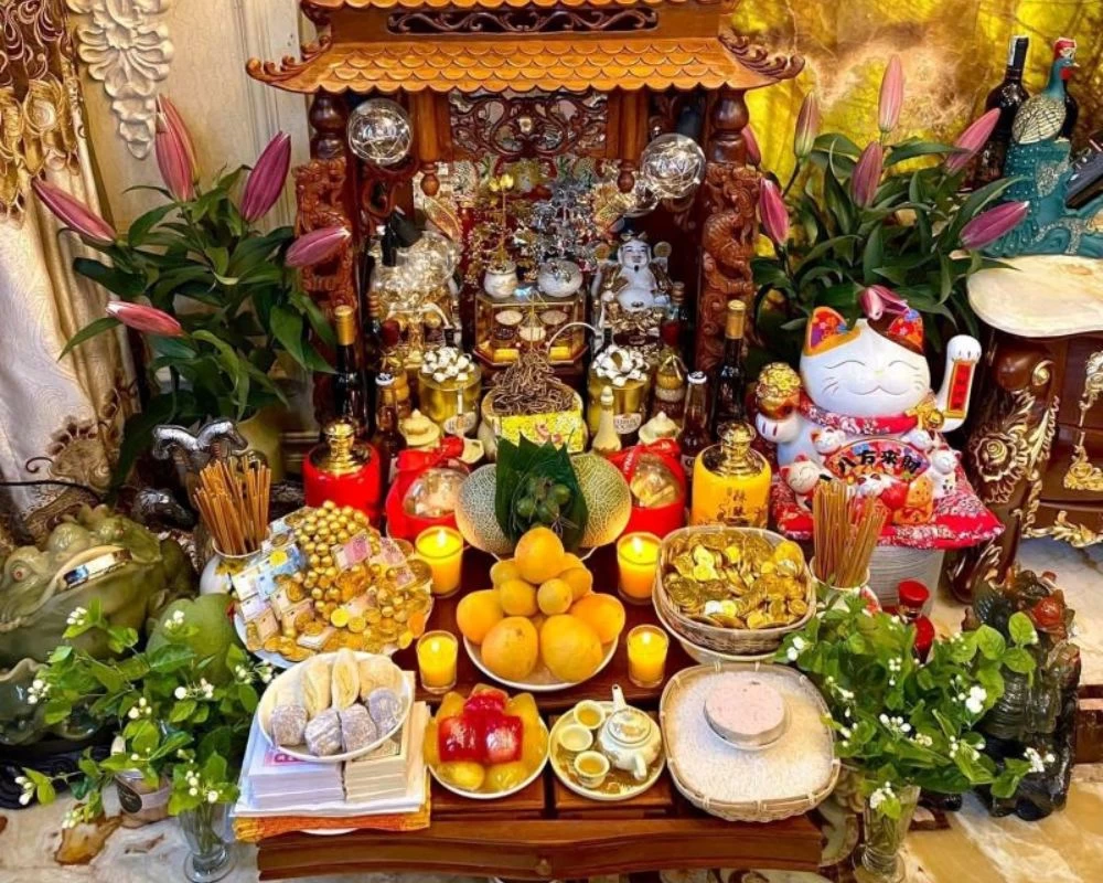 Những vật phẩm cần chuẩn bị trên bàn thờ Ông Địa