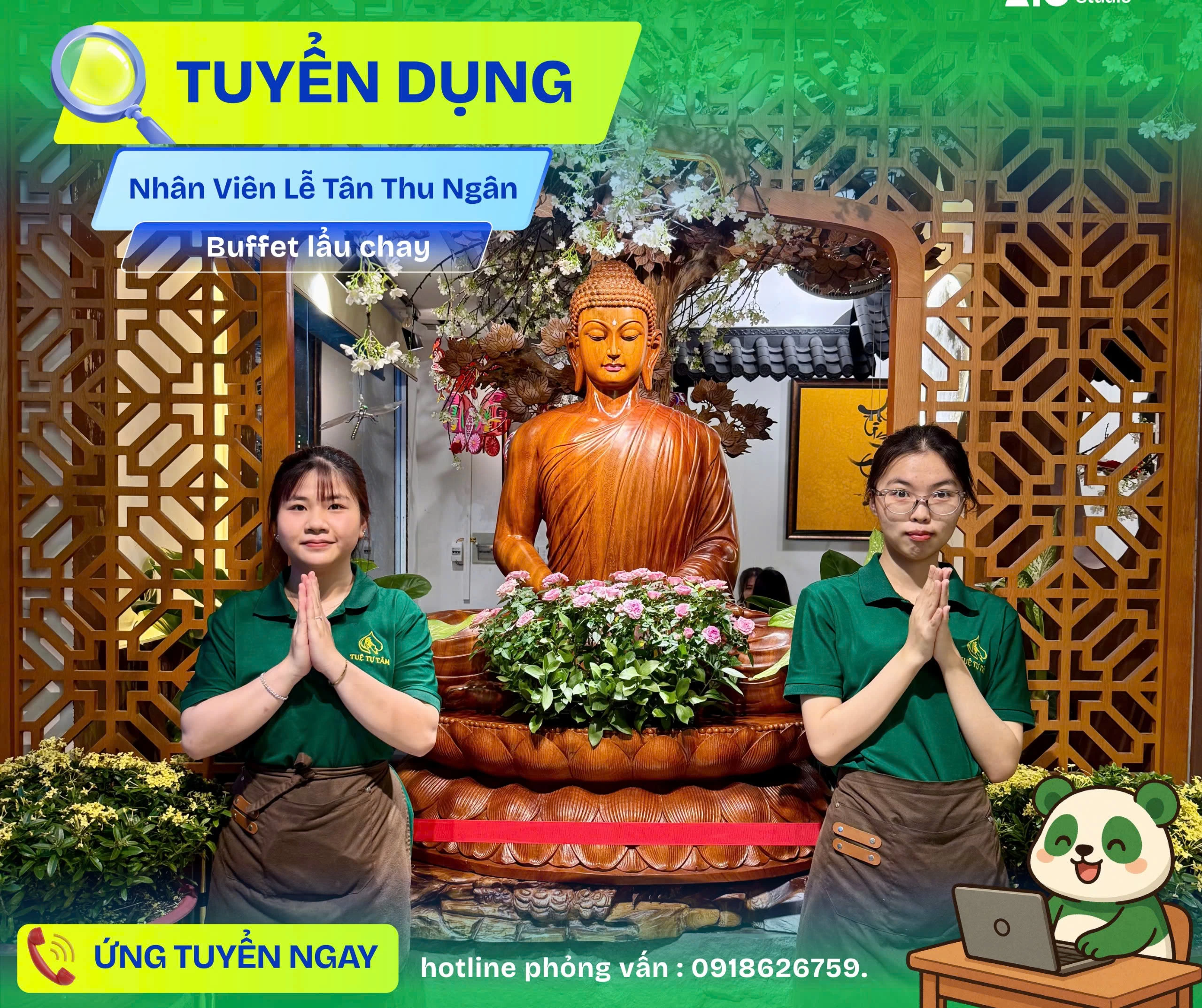 Nhà hàng buffet chay Tuệ Tự Tâm đón chào thành viên mới