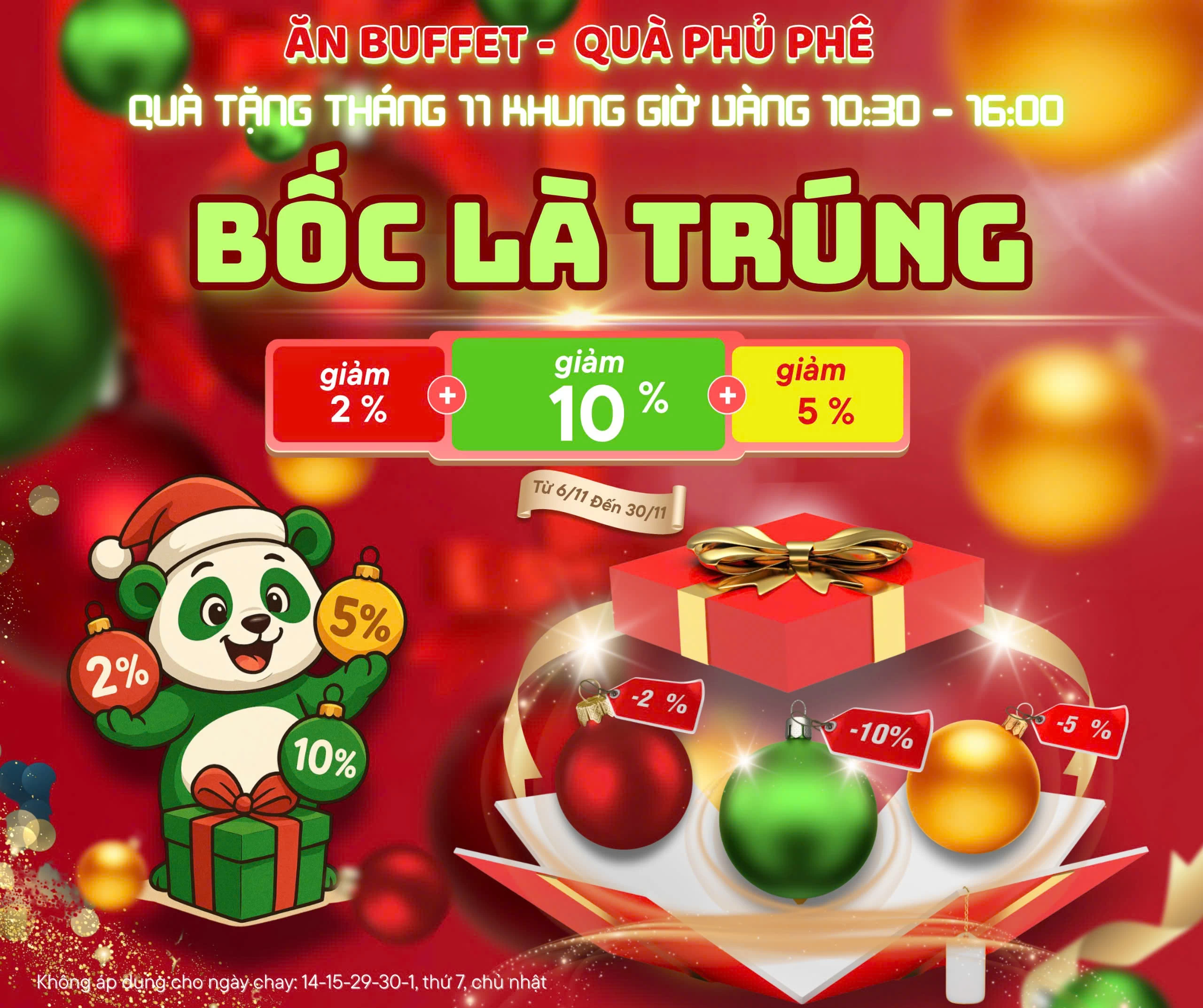 Chương trình quà tặng tháng 11 cho khung giờ vàng "Bốc là trúng"