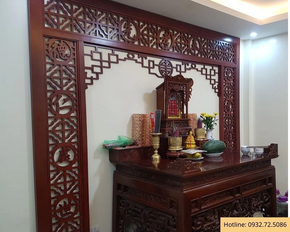 Thiết kế phòng thờ cao cấp