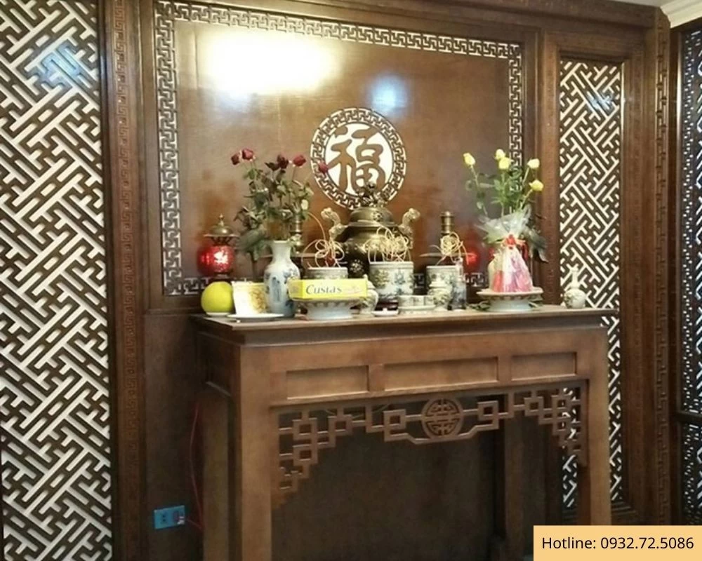 Thiết kế phòng thờ trang trí đẹp mắt