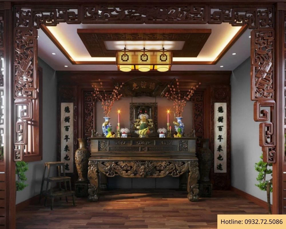 Thiết kế phòng thờ tân cổ điển