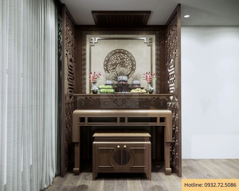 Thiết kế phòng thờ gia tiên đẹp cho chung cư