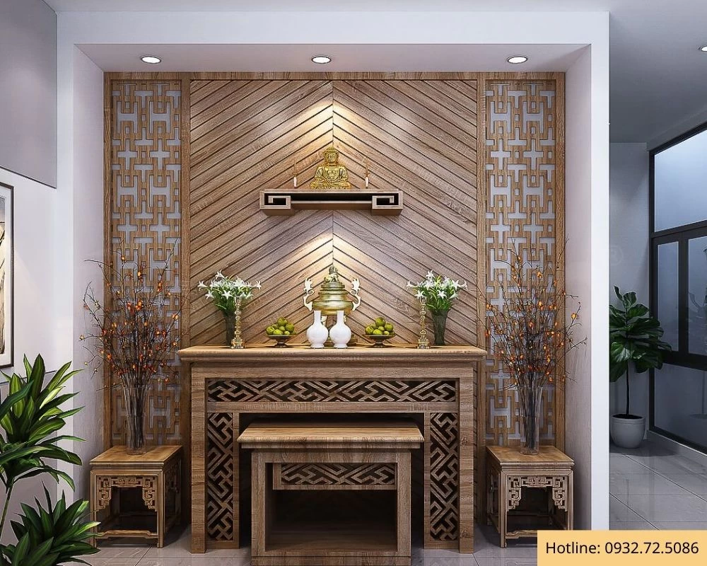Thiết kế phòng thờ hiện đại