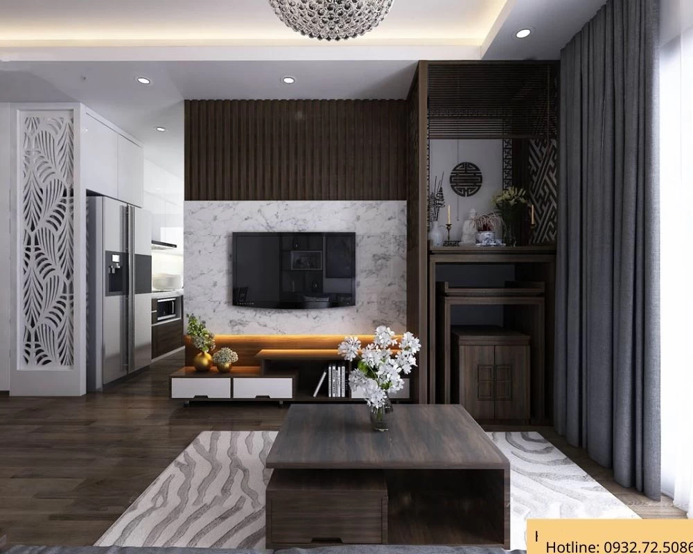 Thiết kế phòng thờ nhà phố