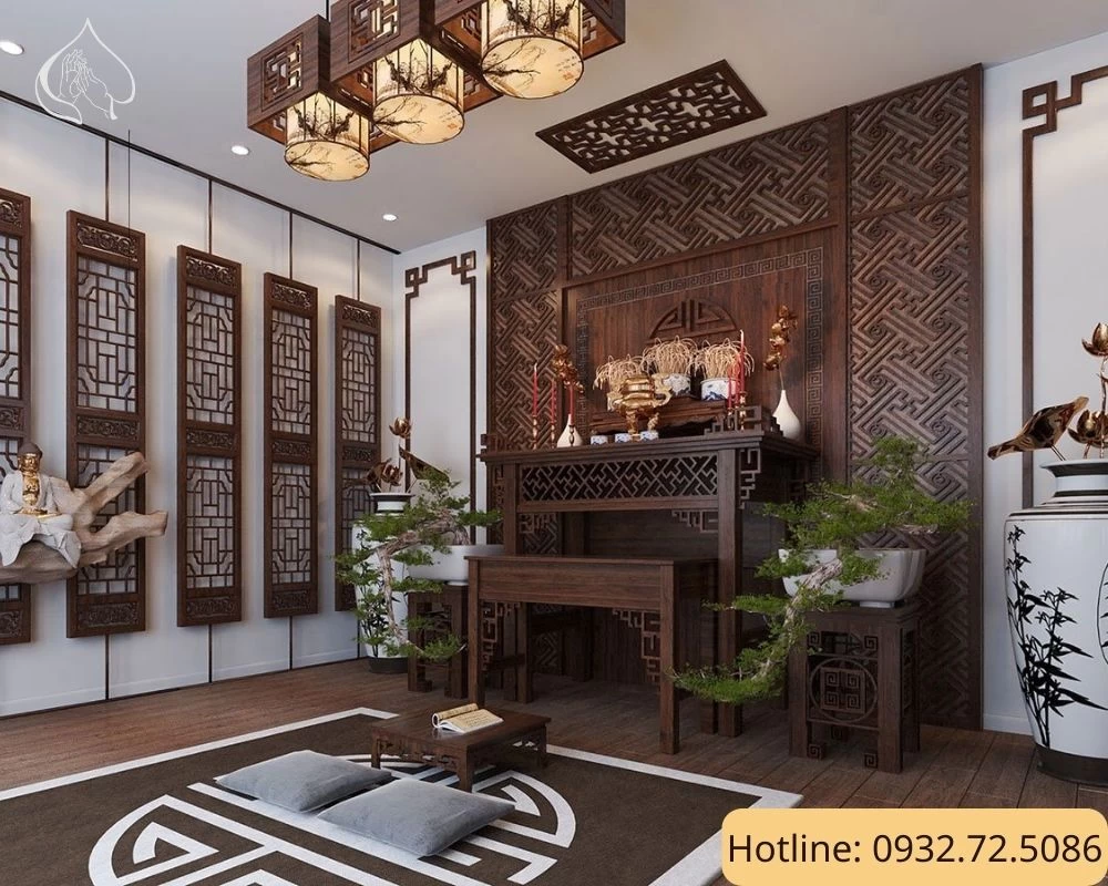 Phòng thờ chung cư sang trọng, linh thiêng