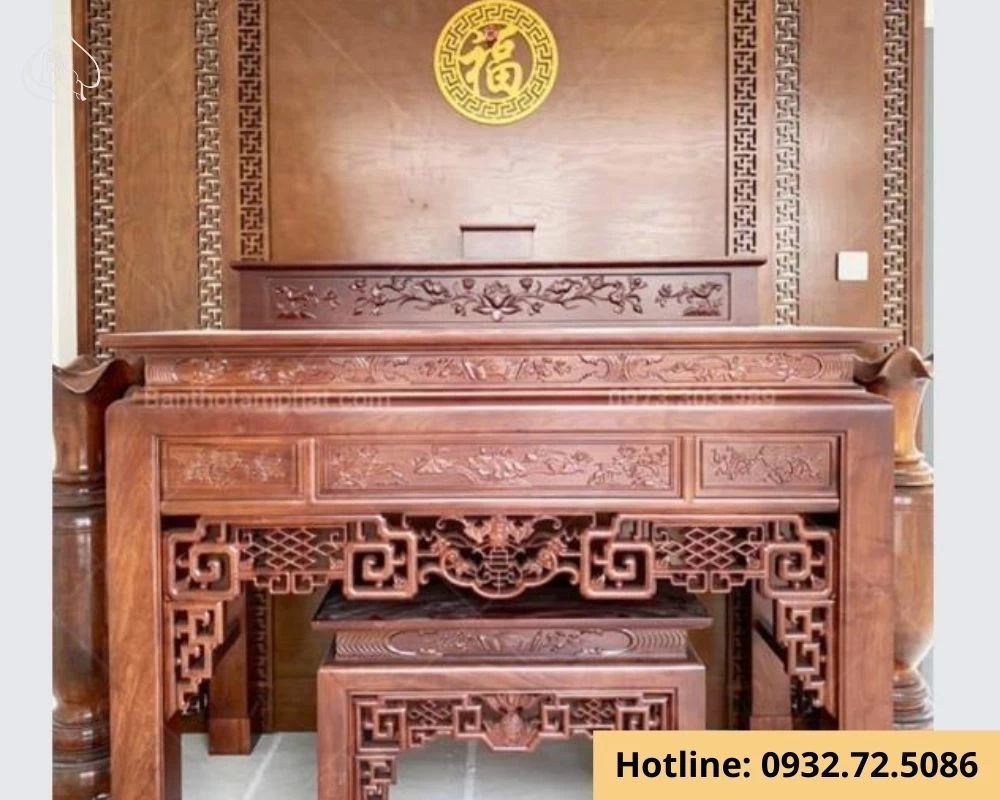 Bàn thờ 2 tầng tinh tế, cao cấp