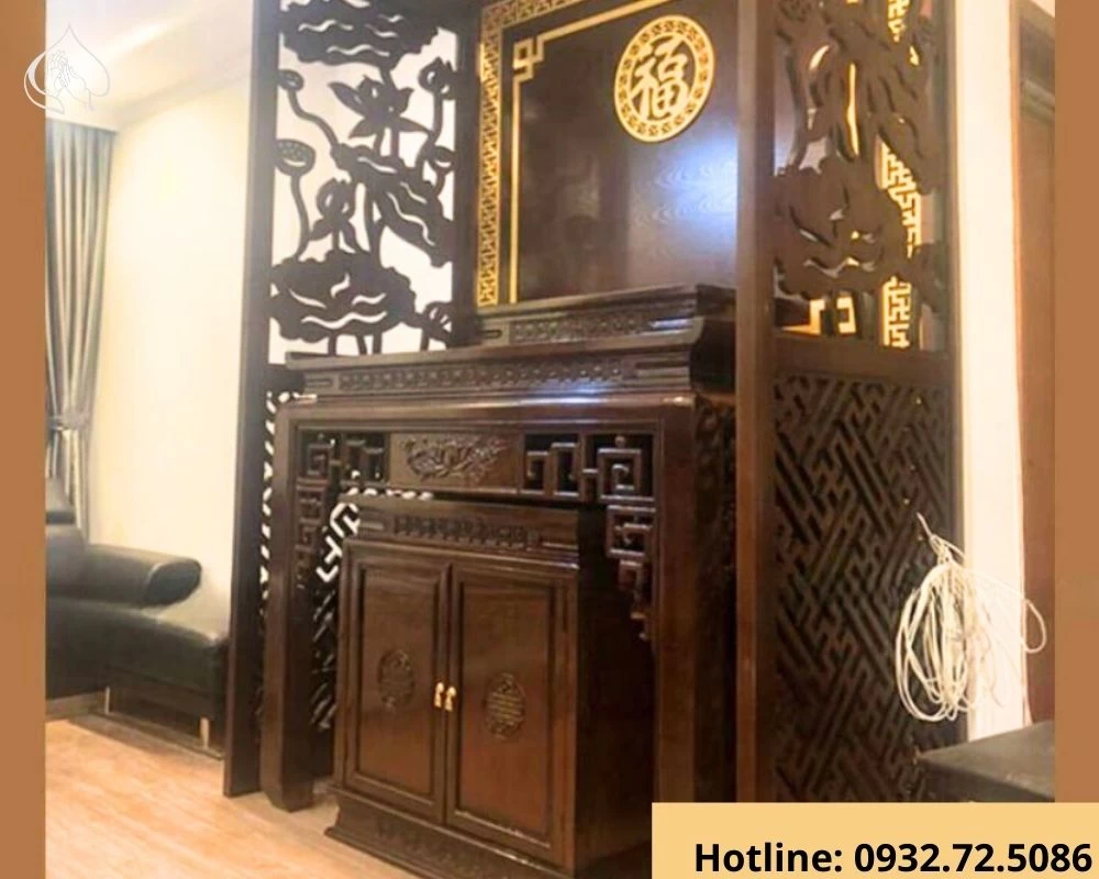 Bàn thờ 2 tầng cho không gian chung cư