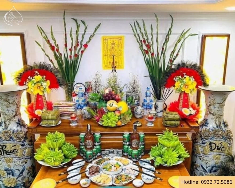 Trang trí bàn thờ gia tiên đẹp, trang nghiêm