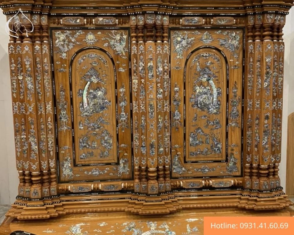 Tủ thờ truyền thống có họa tiết nổi bật