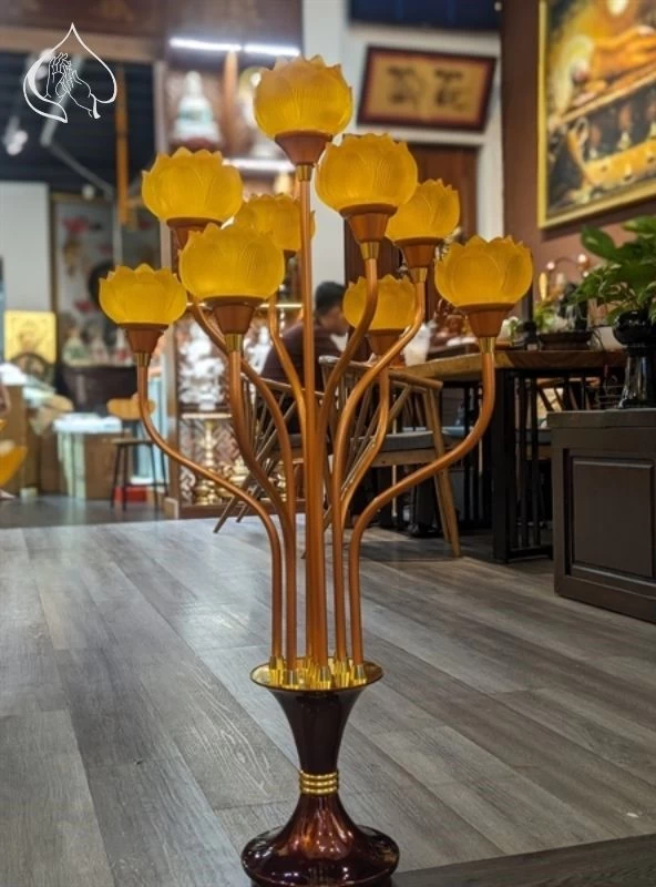 Đèn sen lưu ly cành cao