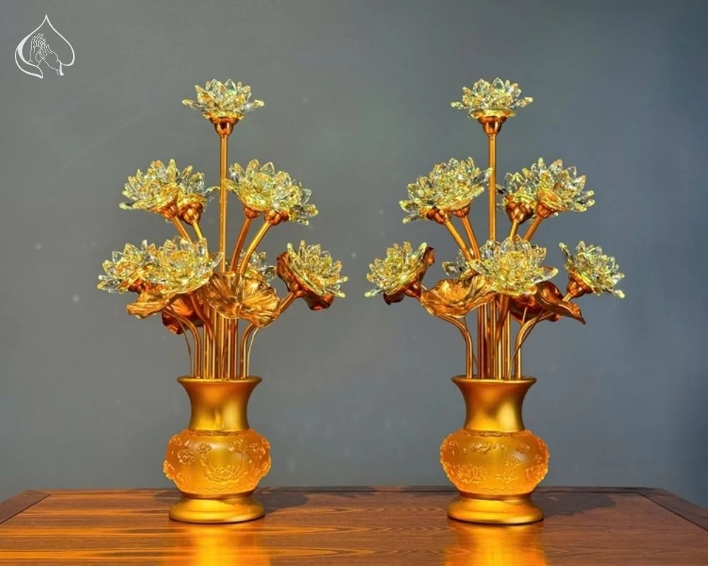 Đèn sen lưu ly 9 bông