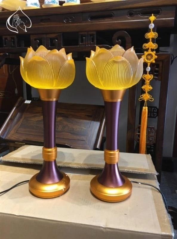 Đèn sen lưu ly 1 bông