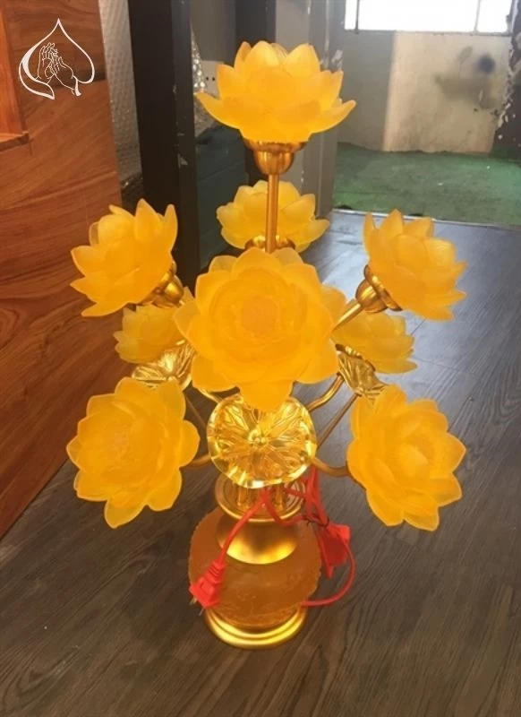 Đèn sen lưu ly điện cao cấp