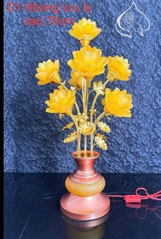 Đèn sen lưu ly 7 bông D1