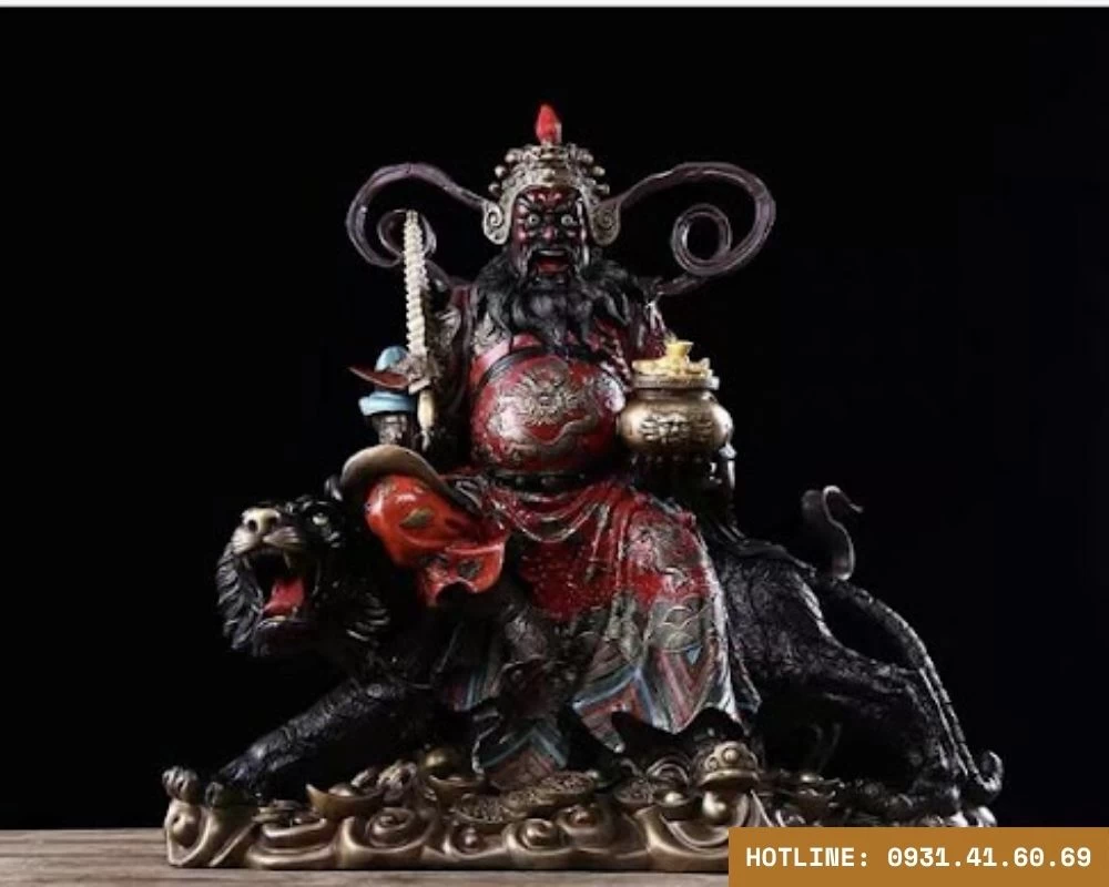 Mẫu tượng Triệu Công Minh cưỡi hổ đồng đen