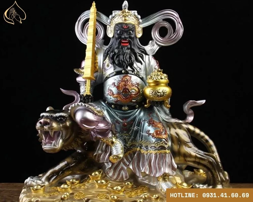 Mẫu tượng Triệu Công Minh cưỡi hổ đẹp