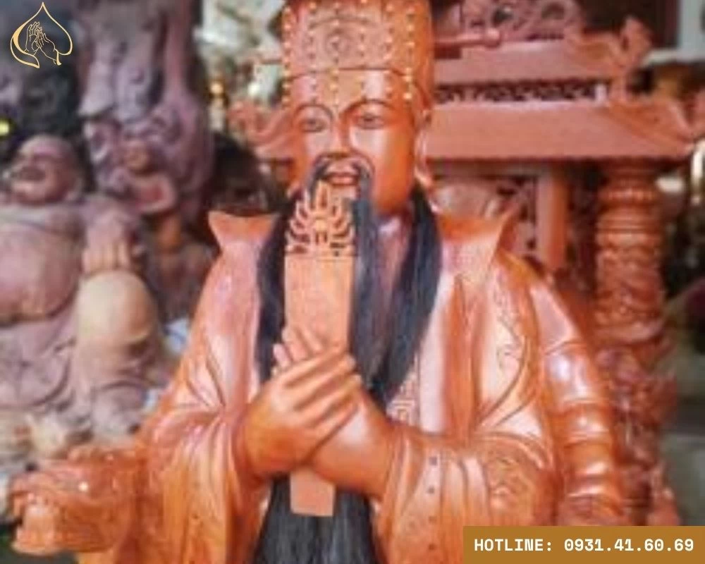 Mẫu bức tượng Ngọc Hoàng Đại Đế bằng gỗ