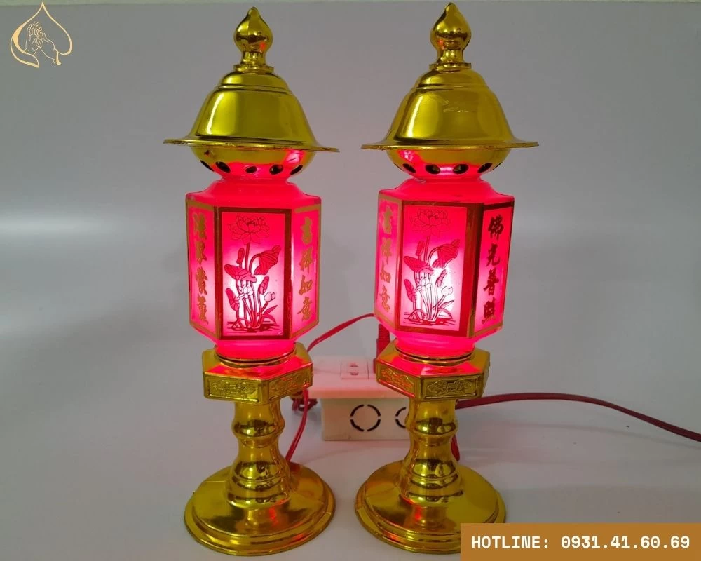 Mẫu đèn bàn thờ thổ địa lục giác