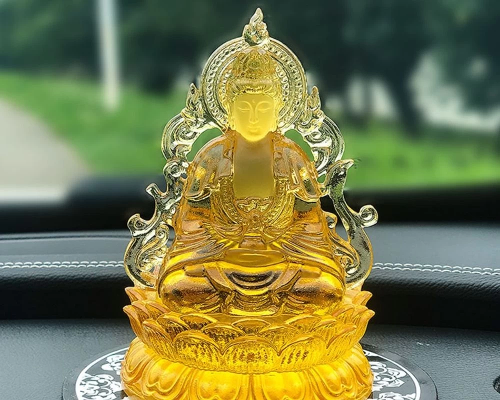 Mẫu tượng A Di Đà để xe ô tô ngồi đài sen lưu ly