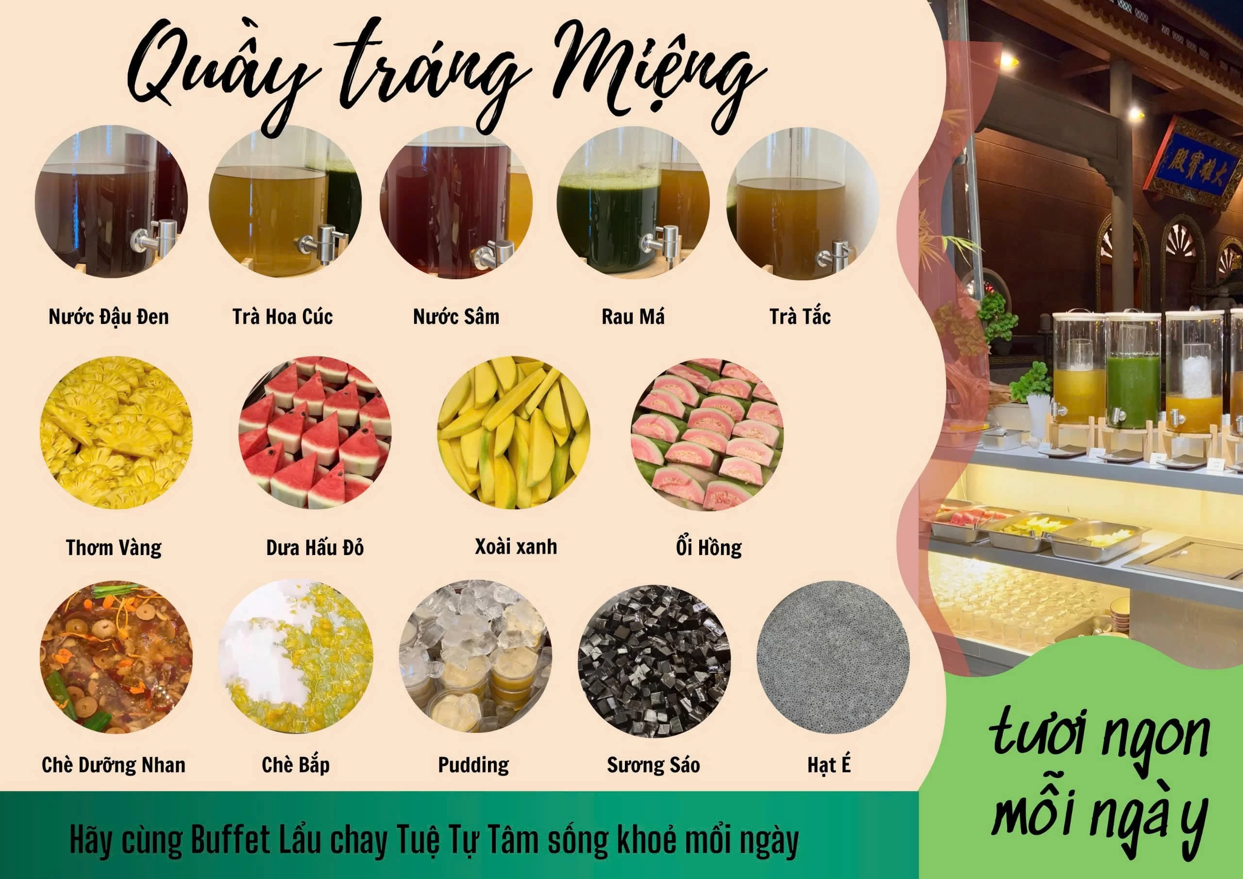 Các món tráng miệng chay đơn giản nhưng cực kỳ ngon tại Tuệ Tự Tâm
