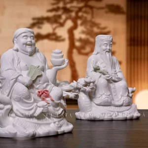 Tượng thần Tài và ông Địa có chiều cao tầm 18cm