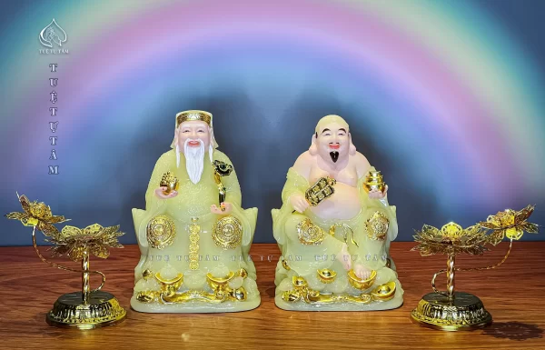 Tượng Tài Địa Thạch Anh Vàng thả chân 8in chất lượng cao của Tuệ Tự Tâm