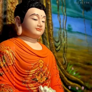 Thần thái trên gương mặt Đức Phật vô cùng hiền lành