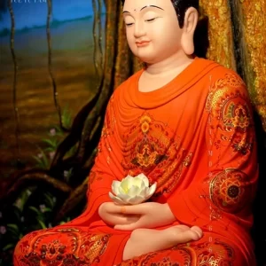 Thờ phụng tượng Bổn Sư Bột Đá Tịnh Tọa Phủ Y Vẽ Gấm Cam mang đến nhiều ý nghĩa linh thiên khác nhau
