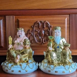 Tượng Tài Địa hoa y thiết vàng có sắc vàng sang trọng, rực rỡ và được chế tác vô cùng kỳ công