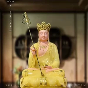 Địa Tạng Thạch Anh 12in có vẻ đẹp trang nghiêm nhưng vô cùng sang trọng