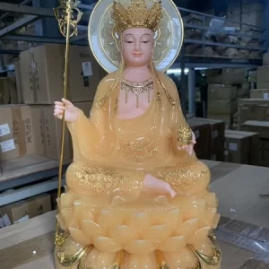 Mẫu tượng Địa Tạng Thạch Anh có chiều cao lý tưởng để thờ phụng trong nhà