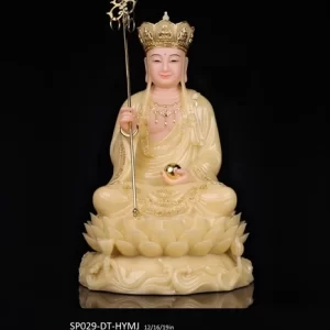 Tượng Địa Tạng Thạch Anh Sóng có họa tiết sóng độc đáo ở phần đế