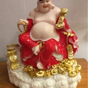 Mẫu tượng Di Lặc Phỉ Thúy Đỏ chất lượng cao với chế tác tinh xảo