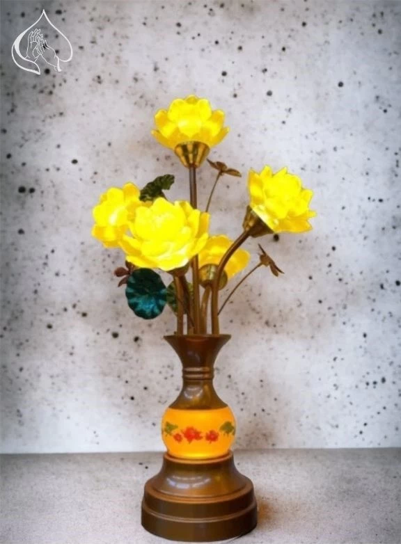 Đèn Thờ Hoa Sen 5 Bông