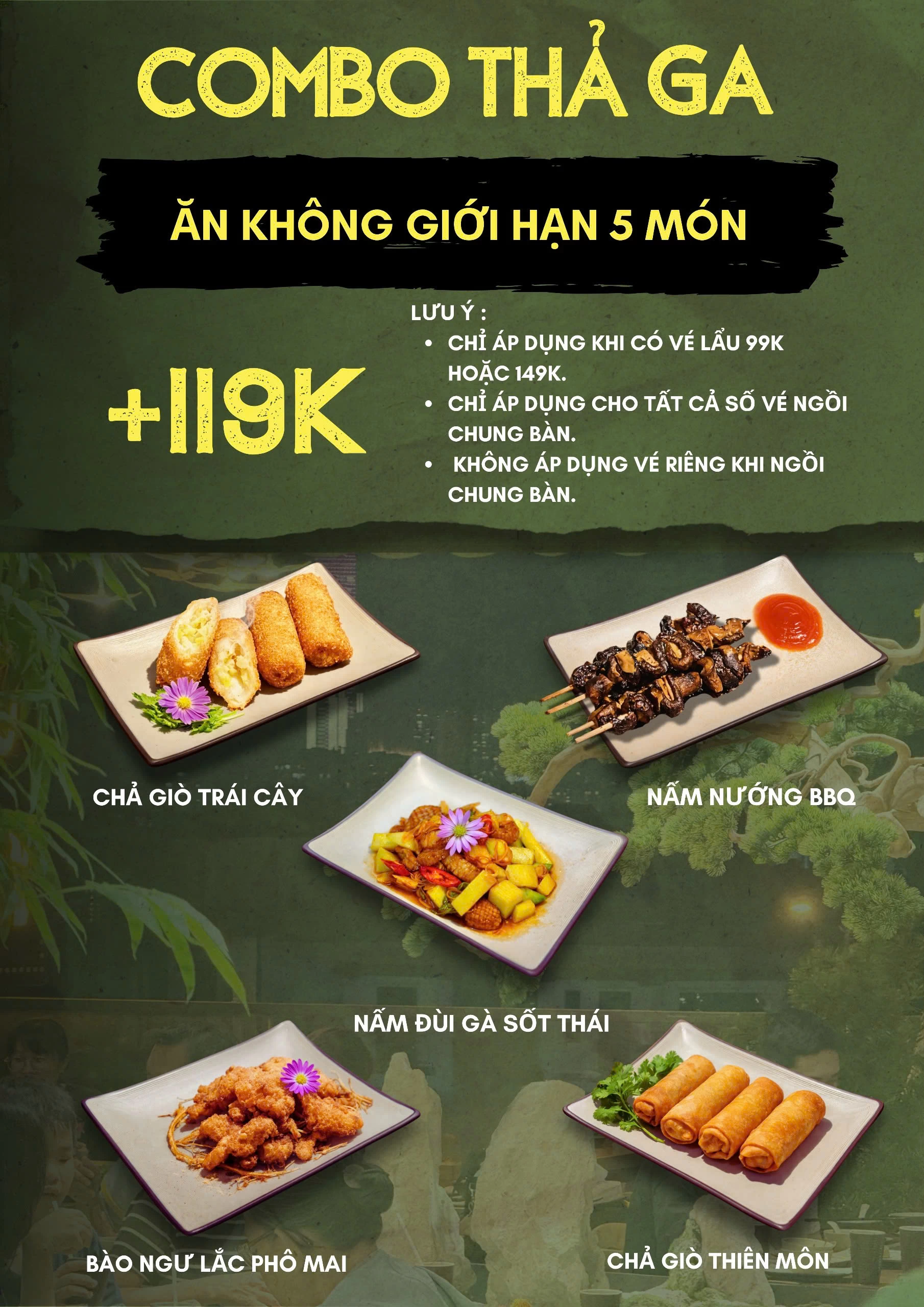 Menu lẩu chay 119k